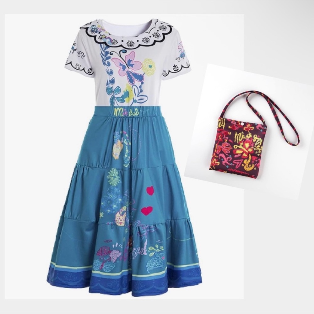 Encanto Mirabel Costume Dress with Crossbody Bag